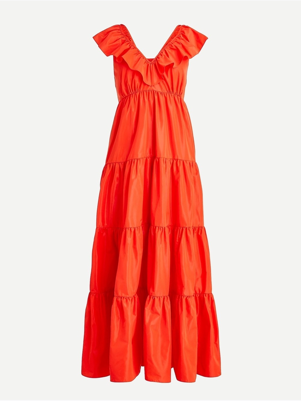 J. Crew Ruffled Scoopneck Dress in Taffeta